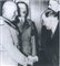 <b>Les accords de Munich.</b> Photographie du 30 septembre 1938.<br>De gauche à  droite Mussolini (Italie), Hitler (Allemagne), Daladier (France), Chamberlain (Grande-Bretagne).