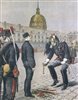 Dgradation du capitaine Dreyfus dans la cour des Invalides<br> <i>Le Petit Journal<:I> du 13 janvier 1895.