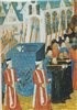Cortège des obsèques de Jean II le Bon vers Saint-Denis (Miniature du XIV<sup>e</sup> siècle).