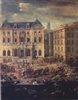 Vue de l\'hôtel de ville de Marseille pendant la peste de 1720<br>Michel Serre huile sur toile 3,17 x 4,40<br> Marseille, musée des Beaux Arts.